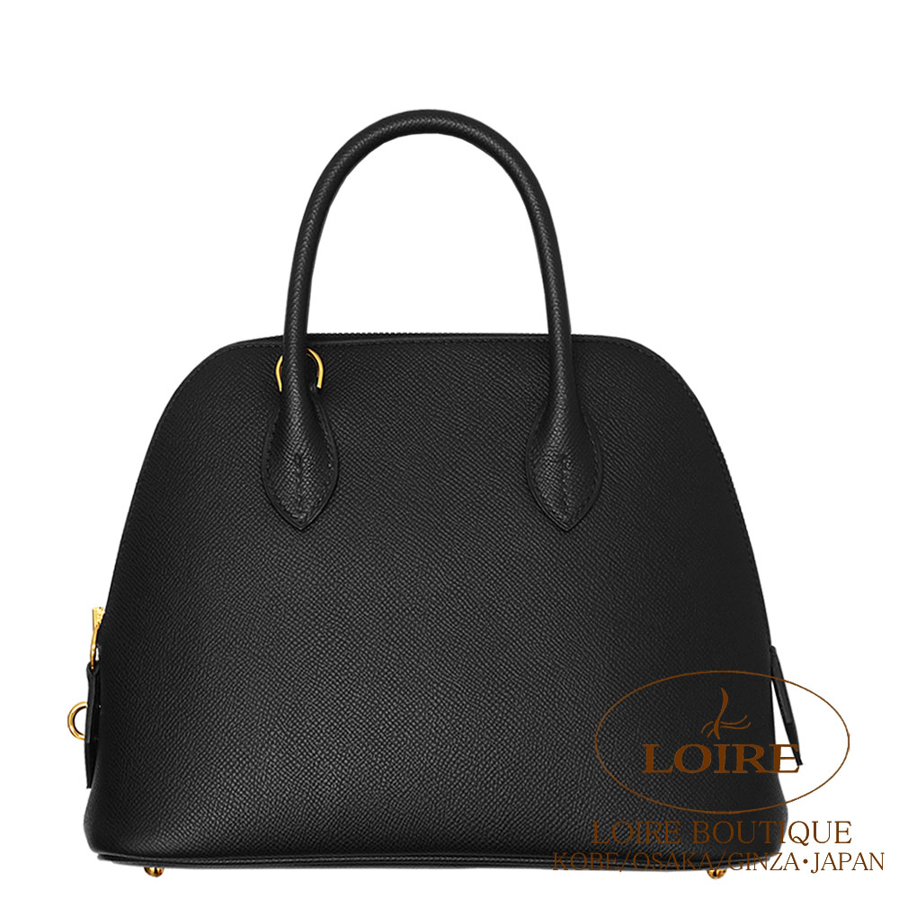 エルメス ボリード35 クシュベル ブルーインディゴ ブラック ゴールド金具 黒 エルメス HERMES ボリード35 ○Z刻 ブルーインディゴ ゴールド