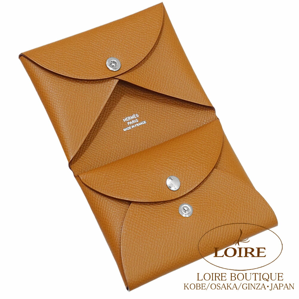 追跡あり★エルメス★カルヴィ デュオ Mysore Goatskin 黒 ☆HERMES カルヴィ（追跡あり☆エルメス☆カルヴィ デュオ