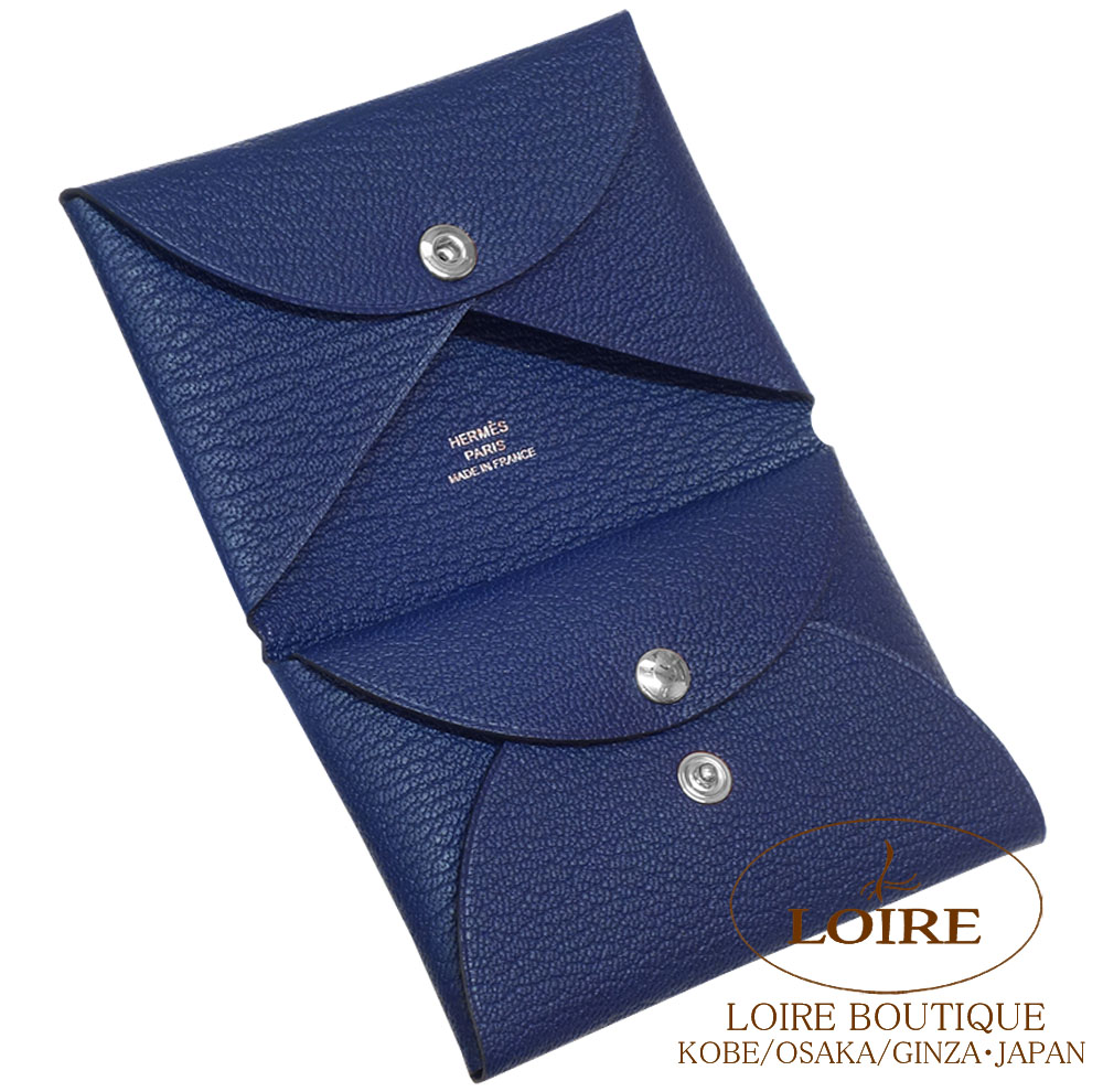 ＼＼関税、送料無料／／ エルメス Calvi Duo card holder / Noir エルメス Hermes HERMES コインケース カルヴィデュオ CALVI DUO
