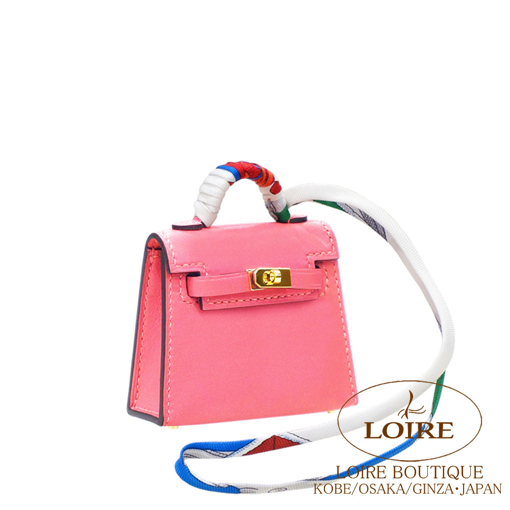 エルメス ケリートゥイリー ローズリップスティック タデラクト&times;シルク ゴールド金具 HERMES Kelly Twilly ROSE LIPSTICK(U5)Tadelakt/Silk Gold｜ロワールブティック