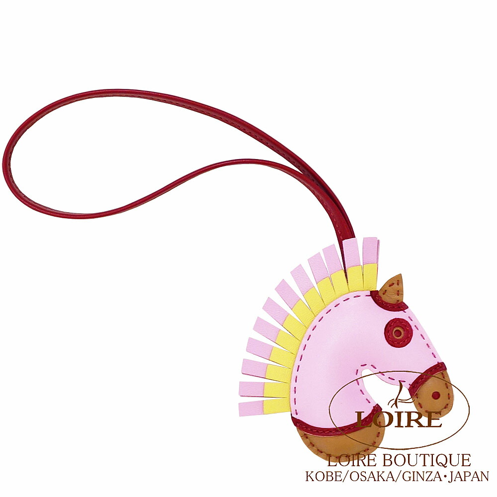 送料込【HERMES】バディチャーム メリノウール Milo & Ecru Gold Hermes Budy Bag Charm Mauve Pale/Rouge Sellier Milo Lambskin