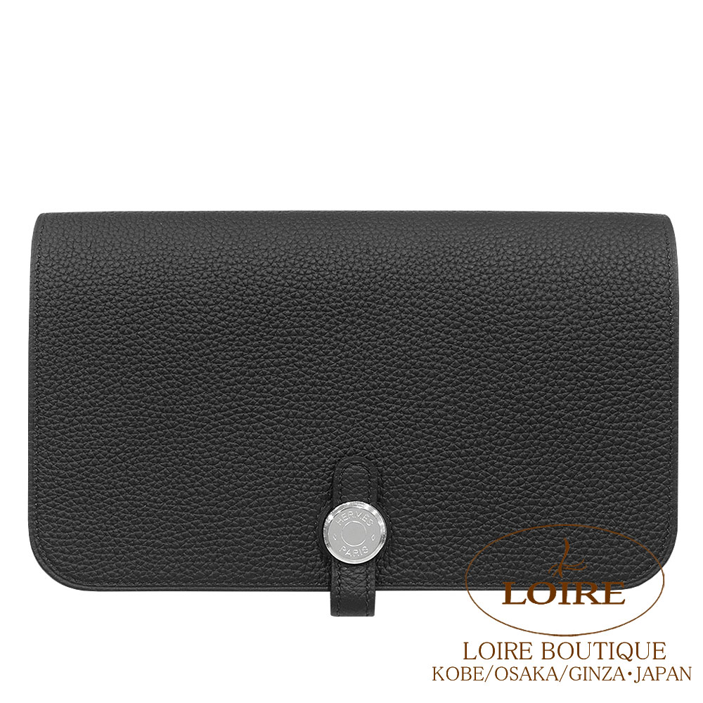 楽天市場】エルメス ドゴンコンパクト グリメイヤー トゴ シルバー金具