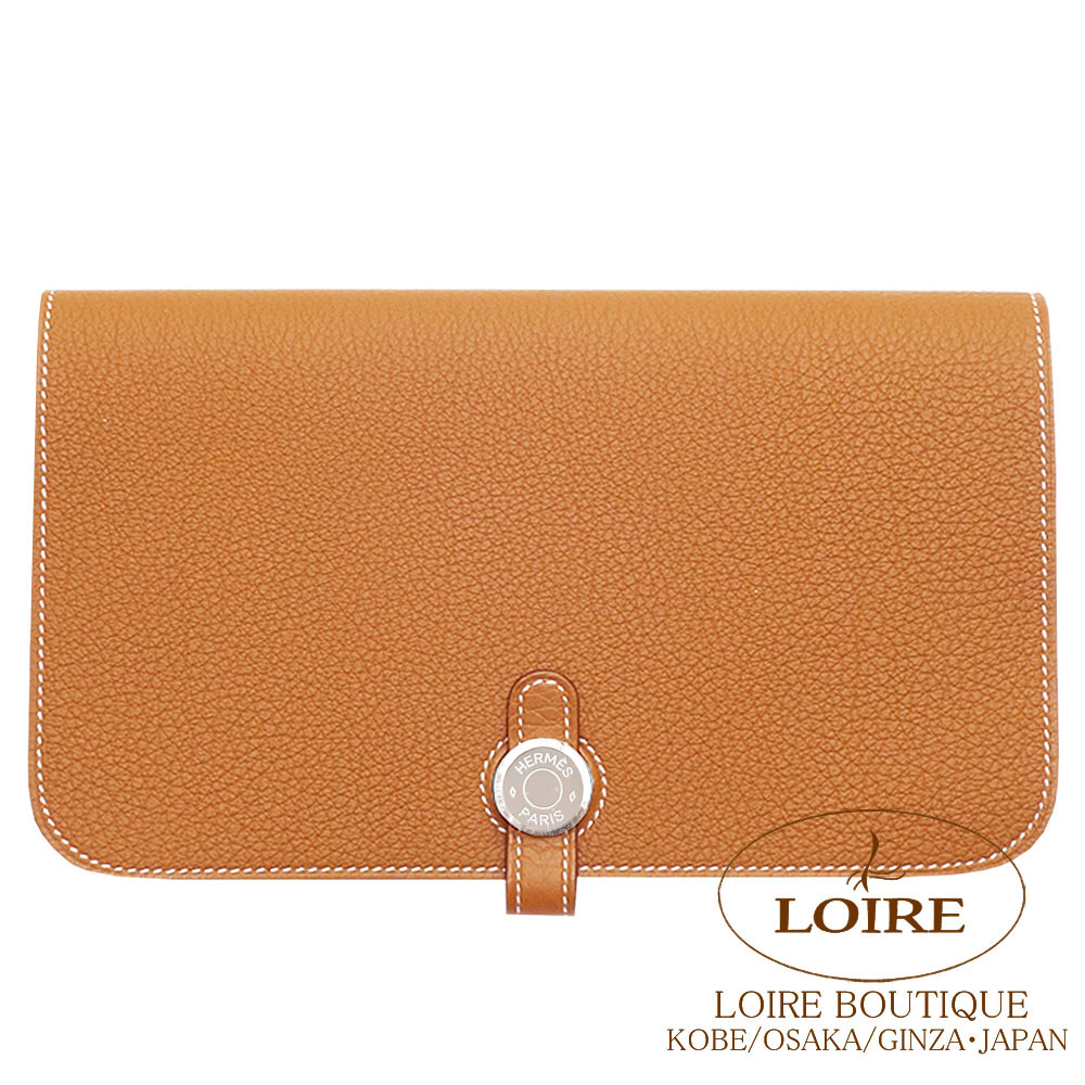 エルメス ドゴン GM ゴールド トゴ しろがね色金具 HERMES Dogon GM GOLD(37) Togo Silver