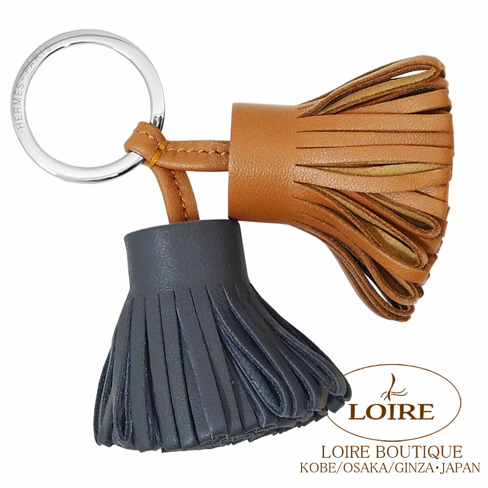 楽天市場】エルメス カルメン ウノドス キーリング ラムスキン クロ