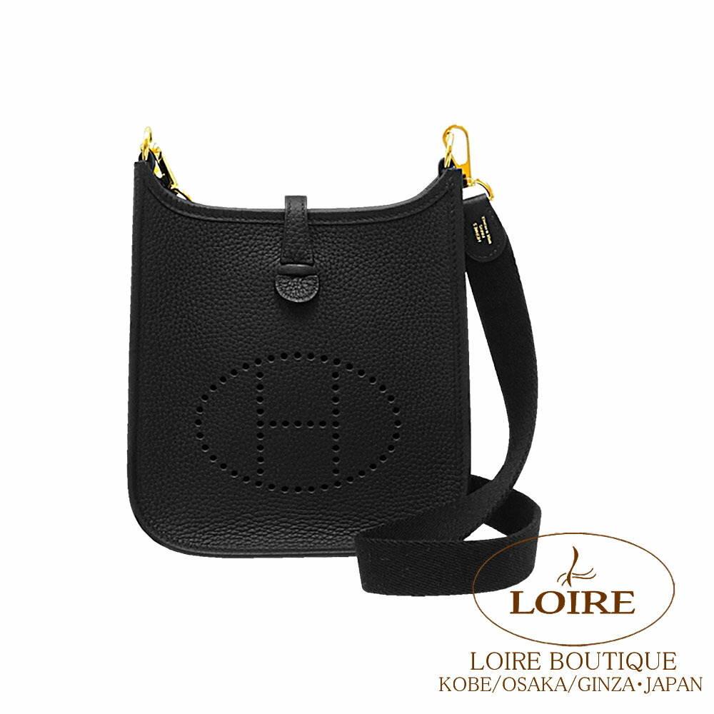エルメス エヴリン アマゾン TPM クロ クレマンス ゴールド金具 HERMES Evelyne Amazone  TPM NOIR(89) Clemence Gold