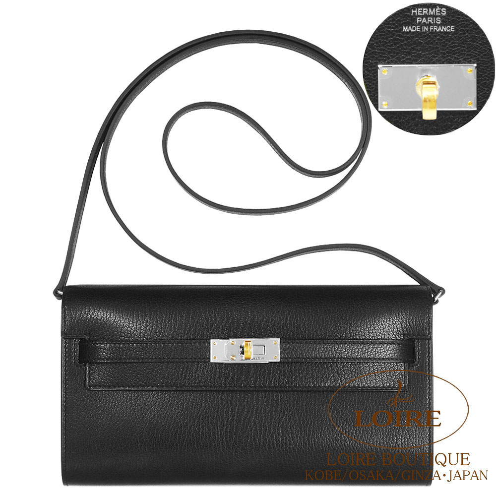 エルメス ケリートゥー・ゴー クロ シェーブルシャムキラ エレクトラム金具 HERMES Kelly To Go NOIR(89) Chevre Chamkila Electrum|ロワールブティック