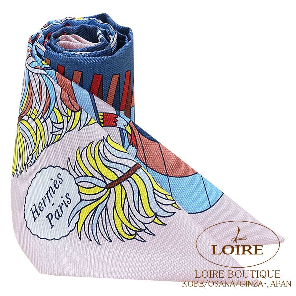 楽天市場】≪新品≫ エルメス ツイリー 杖傘と決闘 シエル / ローズ