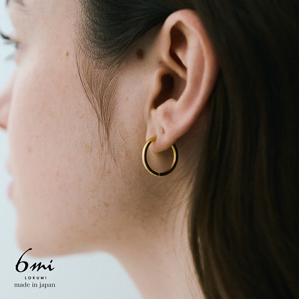 楽天市場】18金 フープ ピアス 6カラー 金属アレルギー対応 k18ポスト