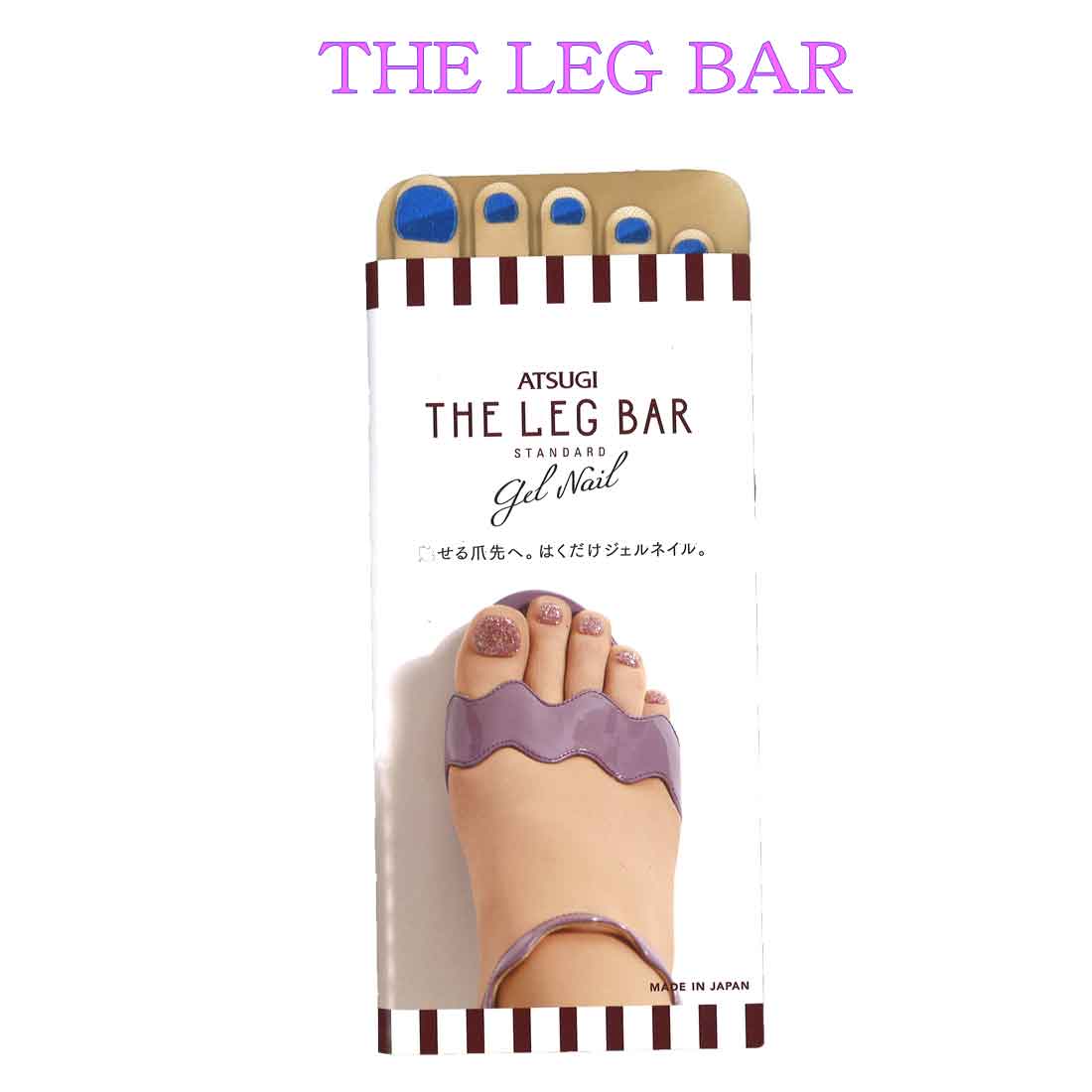 楽天市場 Atugi The Leg Bar ジェルネイル風 ブルー 5本指 女性用 ひざ下丈 オシャレ 日本製 ロリポップ
