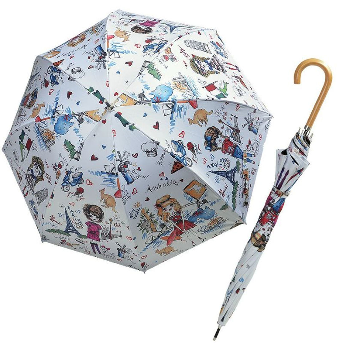♣♥♠新品未使用！Think Bee　晴雨兼用 カサノヴァ ジャスミンローズ長傘 カサノヴァ 晴雨兼用長傘 (ジャスミンローズ) / Think Bee