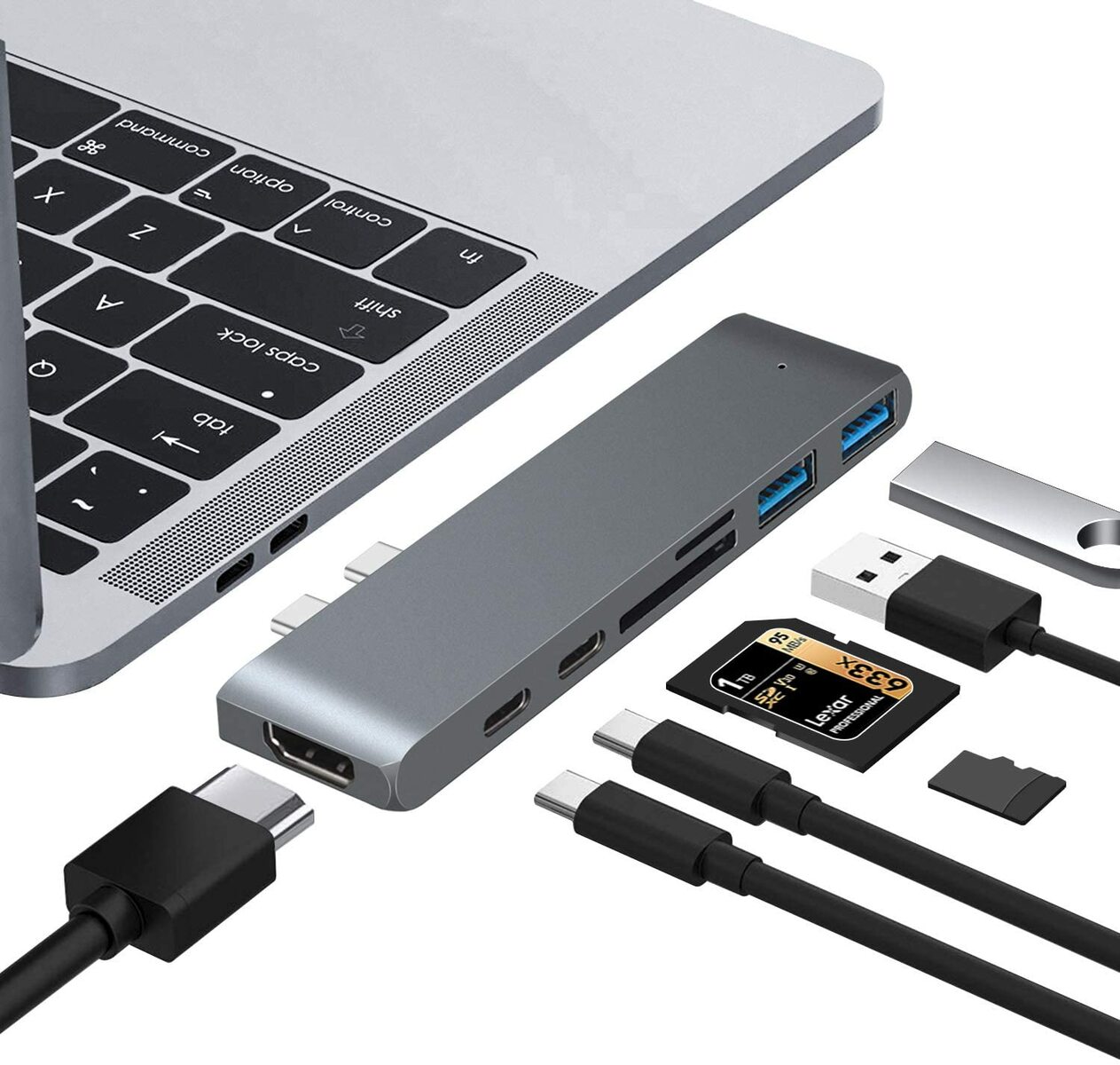 楽天市場】7in1 MacBook Pro USB ハブ M1 M2 MacBook Air usb