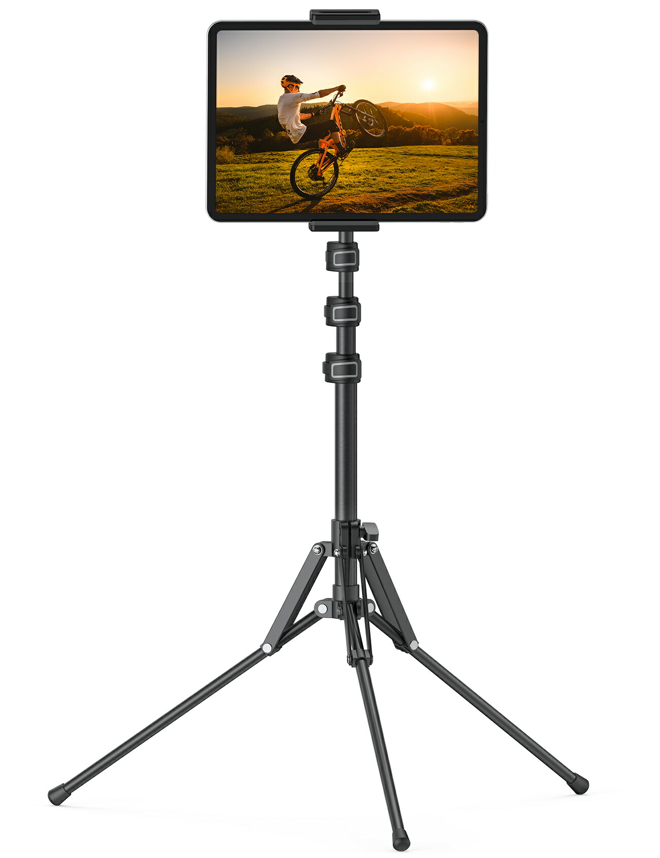 楽天市場 タブレット 三脚 スタンド フロアスタンド 床置き 固定 ホルダー 角度調整 高さ調整 三脚用 縦置きスタンド ソファ 携帯 置き 台 マウント Floor Phone Tablet Tripod Stand Holder 立てる 設置 撮影 スマートフォン アイフォン 新 ロミコール