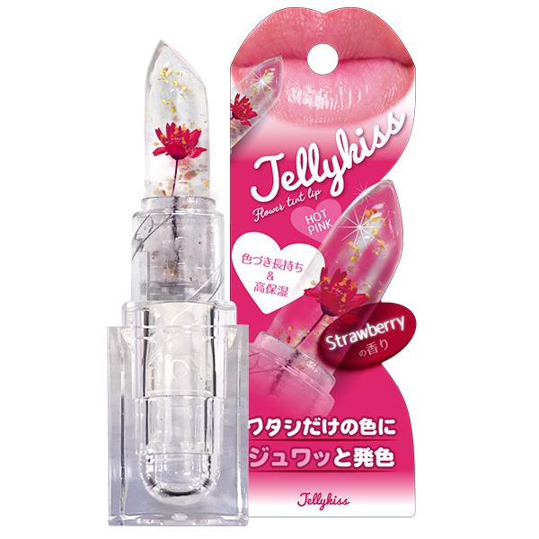 楽天市場 メール便送料無料 追跡可能 ジェリキス フラワーリップティント01 ホットピンク リップ 口紅 花 透明 Jelly Kiss Beauty Shop Londo Bell