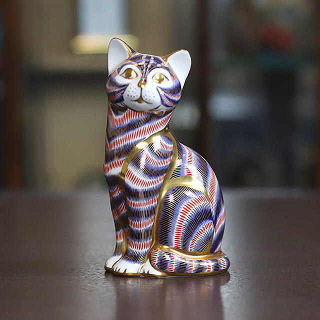 Royal Crown Derby（ロイヤルクラウンダービー）猫 ペーパーウェイト｜ロンドンティールーム