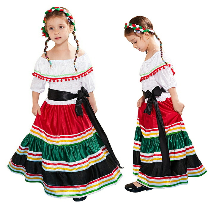 楽天市場】コスプレ衣装 女の子 メキシコ 民族衣装 コスチューム