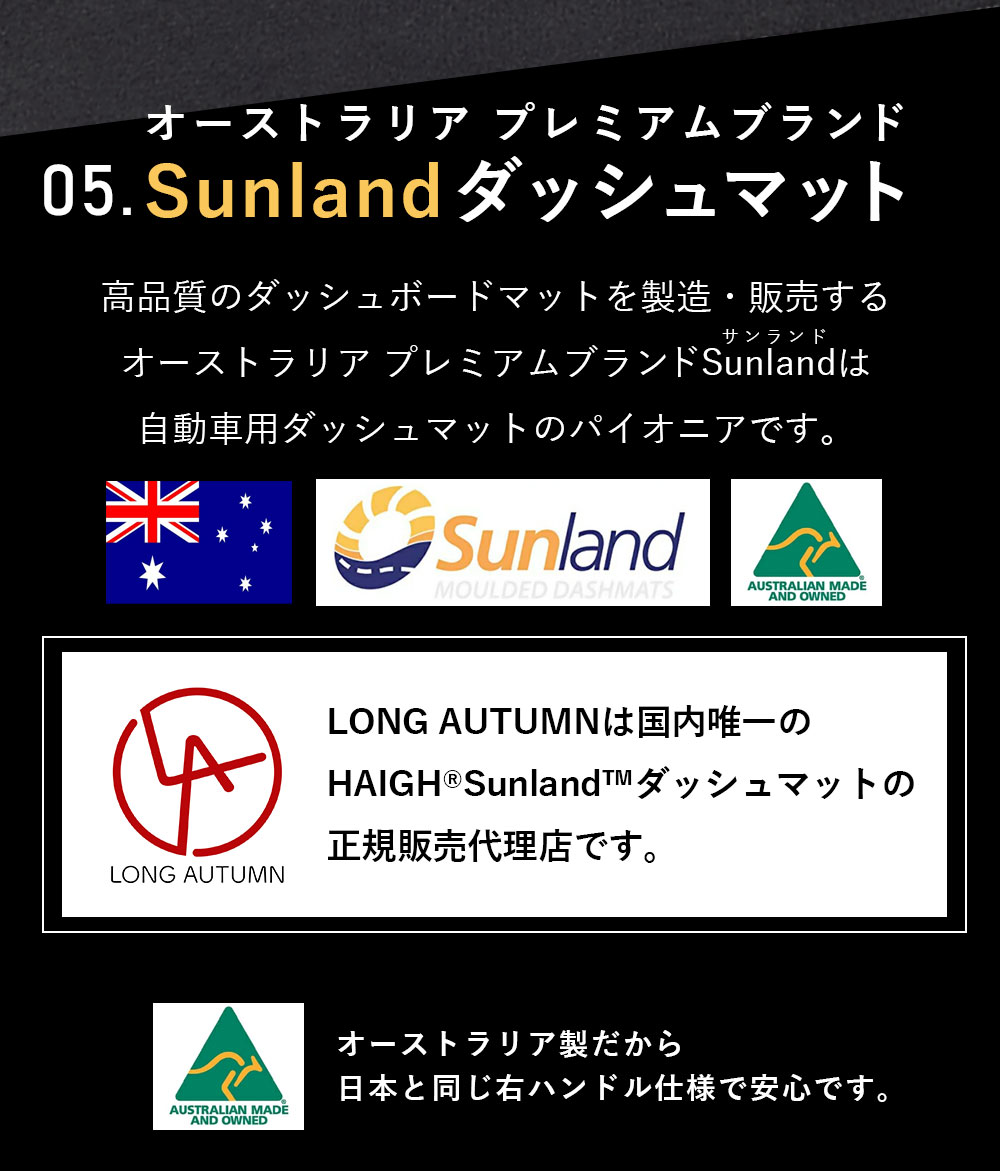 トヨタカローラカローラツーリングカローラスポーツ210型HUDHAIGH社製Sunlandサンランドダッシュマットダッシュボードマットカバー車パーツカー用品春夏暑さ対策冷却快適アウドドアドライブ車用品内装パーツ