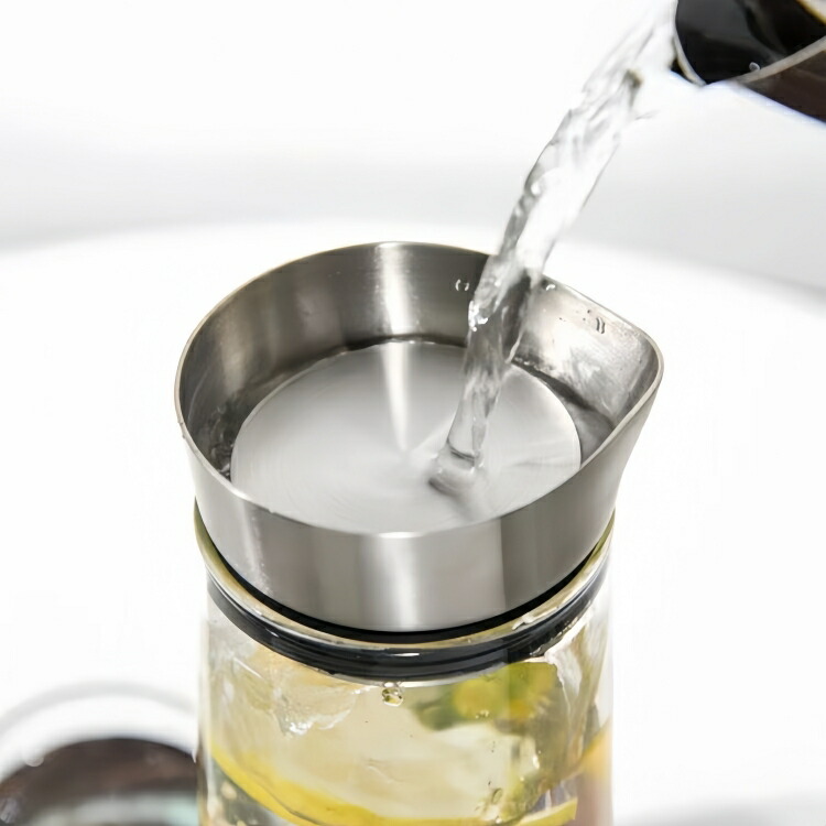 ★2個以上で10%OFF\楽天1位/ガラス ピッチャー 蓋付き 1リットル 1l 麦茶ポット ドアポケット 耐熱 食洗器対応 麦茶 水 ポット 冷蔵庫 ドアポケット 水差し ボトル スリム 冷茶 ジャグ 洗える ウォーターピッチャー おしゃれ 冷茶ポット 敬老の日