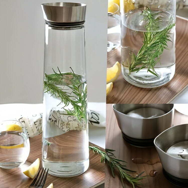 ★2個以上で10%OFF\楽天1位/ガラス ピッチャー 蓋付き 1リットル 1l 麦茶ポット ドアポケット 耐熱 食洗器対応 麦茶 水 ポット 冷蔵庫 ドアポケット 水差し ボトル スリム 冷茶 ジャグ 洗える ウォーターピッチャー おしゃれ 冷茶ポット 敬老の日