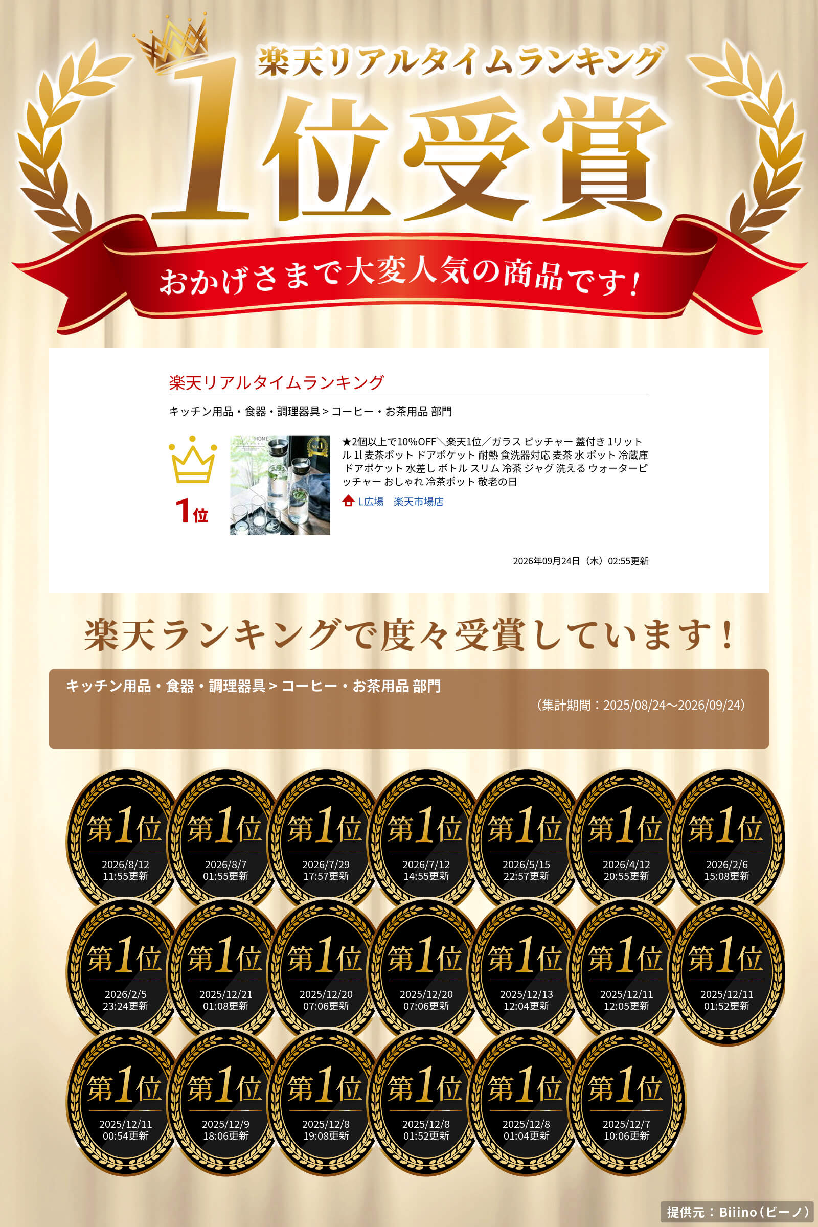 ★2個以上で10%OFF\楽天1位/ガラス ピッチャー 蓋付き 1リットル 1l 麦茶ポット ドアポケット 耐熱 食洗器対応 麦茶 水 ポット 冷蔵庫 ドアポケット 水差し ボトル スリム 冷茶 ジャグ 洗える ウォーターピッチャー おしゃれ 冷茶ポット 敬老の日