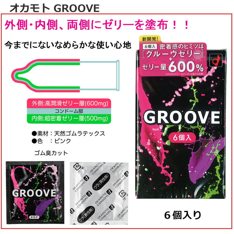 コンドーム オカモト GROOVE (グルーヴ) 5箱セット スキン(SKYN