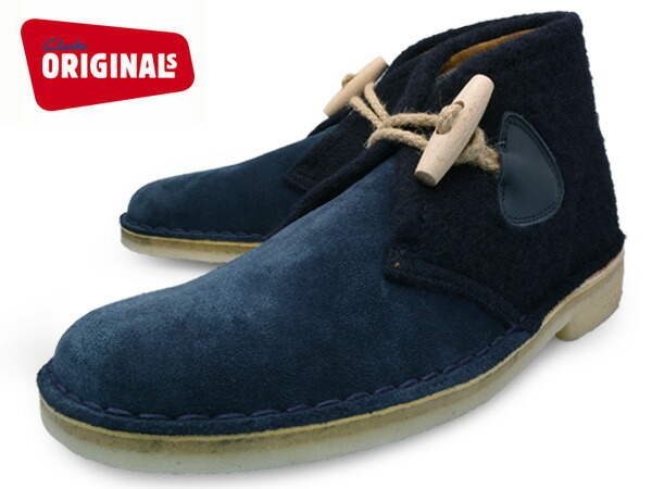 clarks desert boots navy