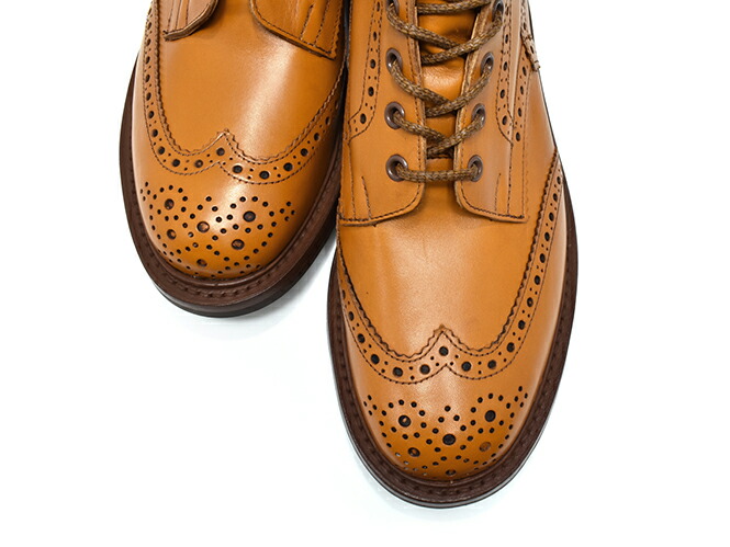 TRICKER'Sトリッカーズカントリーブーツエイコーンメンズブーツウィングチップ本革レザーレースアップ紐レースアップブーツショートブーツブランドキャメルブラウン靴シューズおしゃれ