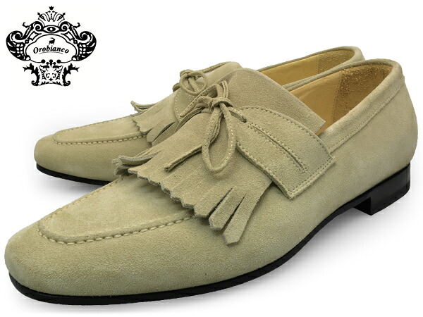 OROBIANCO VERONA GYSEN MENS QUILT MOCASSIN SHOES オロビアンコ ヴェローナ ベローナ ベージュ キルト モカシン スエードクロス 本革 革靴 シューズ 靴 イタリア共和国 貨物輸送無料 母の日 父の日