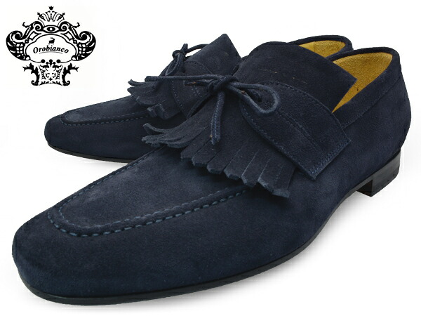 OROBIANCO VERONA BLU MENS QUILT MOCASSIN SHOES オロビアンコ ヴェローナ ベローナ 青味 米国海軍 青 紺色 キルト モカシン スエードクロス 本革 革靴 シューズ 靴 イタリア共和国 貨物輸送無料 ロンプシュー 父の日
