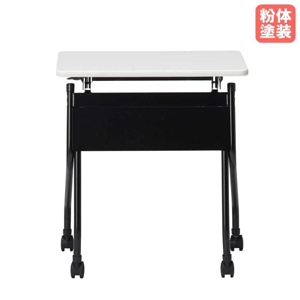 【SS押さえるP5倍6/5 13-15時\u0026最大限度1万円ｸｰﾎﾟﾝ6/4-10】 【法人押さえる】 話し合い用速見表 白いこと 幅650×奥ふかさ450粍 フォールディングテーブル 細工物速見表 やり方事務机 平行スタッキング キャスター UOT-6545N-WHT