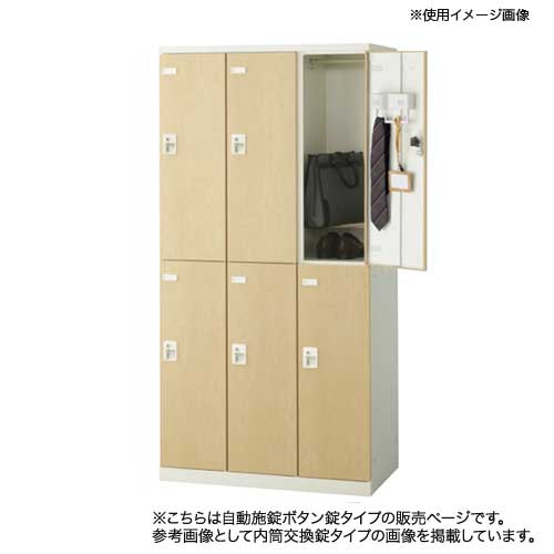 【SS押さえるP5倍6/5 13-15時\u0026最大限度1万円ｸｰﾎﾟﾝ6/4-10】 ロッカー 6人用 自動小銃施錠名取り草錠 肌理扉 更衣ロッカー スチール写真ロッカー 執務室ロッカー 収納家具 更衣室 執務室調度品 授業時間 執務室 日本製 SLBL-6-AB