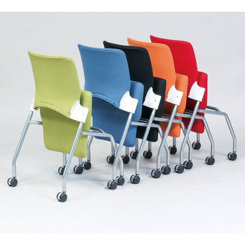 楽天市場 最大1万円クーポン9 11 2時迄 スタッキングチェア 背カバー付 打合せ ミーティング 会議室 イス El 6 Lookit オフィス家具 インテリア