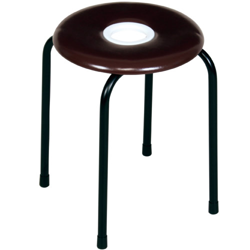 ドーナツ座椅子 パーソナルチェア 幅50cm 4個セット ブラウン 低反発