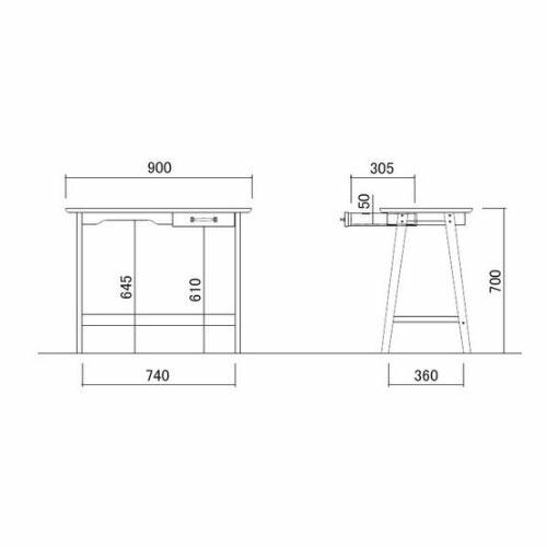 １着でも送料無料 ワークデスク 幅900 奥行450 高さ700mm シンプルデスク 引き出し付きデスク 作業用デスク Pcデスク 天然木フレーム ライラシリーズ Lyla D90 Fucoa Cl