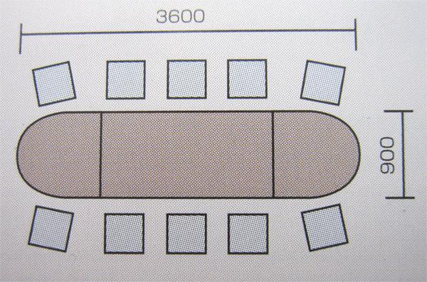 楽天市場】【法人送料無料】 会議テーブルセット 幅3600×奥行1800mm