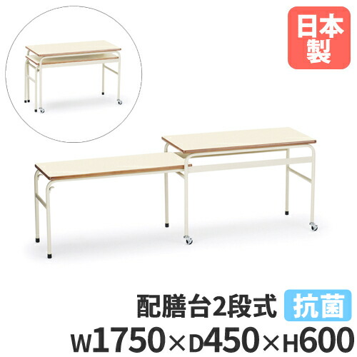 楽天市場】【法人送料無料】 配膳台 幅2600×奥行450×高さ600mm 3段式 給食台 給食配膳台 伸長テーブル 作業台 学校 幼稚園 保育園  食堂 配膳 抗菌 日本製 EDH-3C EDH-3C : LOOKIT オフィス家具 インテリア