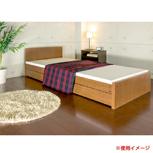 【P5倍5/5 13-15時\u0026最大1万円ｸｰﾎﾟﾝ5/5】 パネルベッド セミシングル 引き出し付き SS 日本製 国産 ベッド キャスター付収納 シングルパネルベッド 収納ベッド パネル 引出し 木製 幅90 319-C