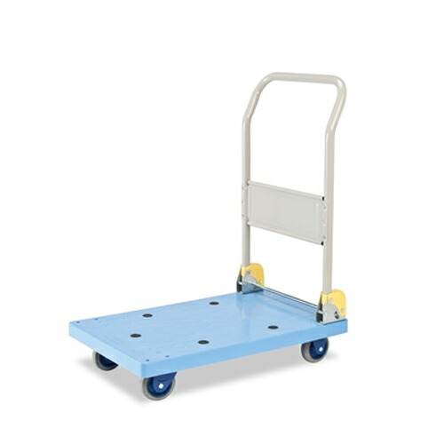 【法人限定】 台車 幅455×奥行710×高さ880mm 微音キャスター 折りたたみ式ハンドル 荷物運搬車 手押し台車 店舗用品 オフィス 福祉施設 OT-561-410-0