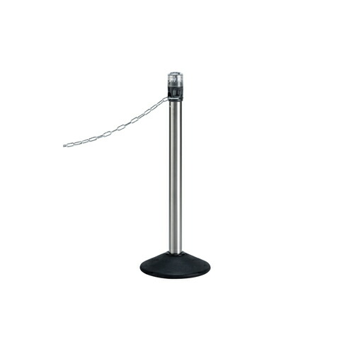 【法人限定】 チェーンスタンド LEDライト アルミチェーンタイプ 直径320×高さ900mm 長さ2.3m 太陽光発電付き 屋外専用チェーンスタンド 間仕切り SU-662-010