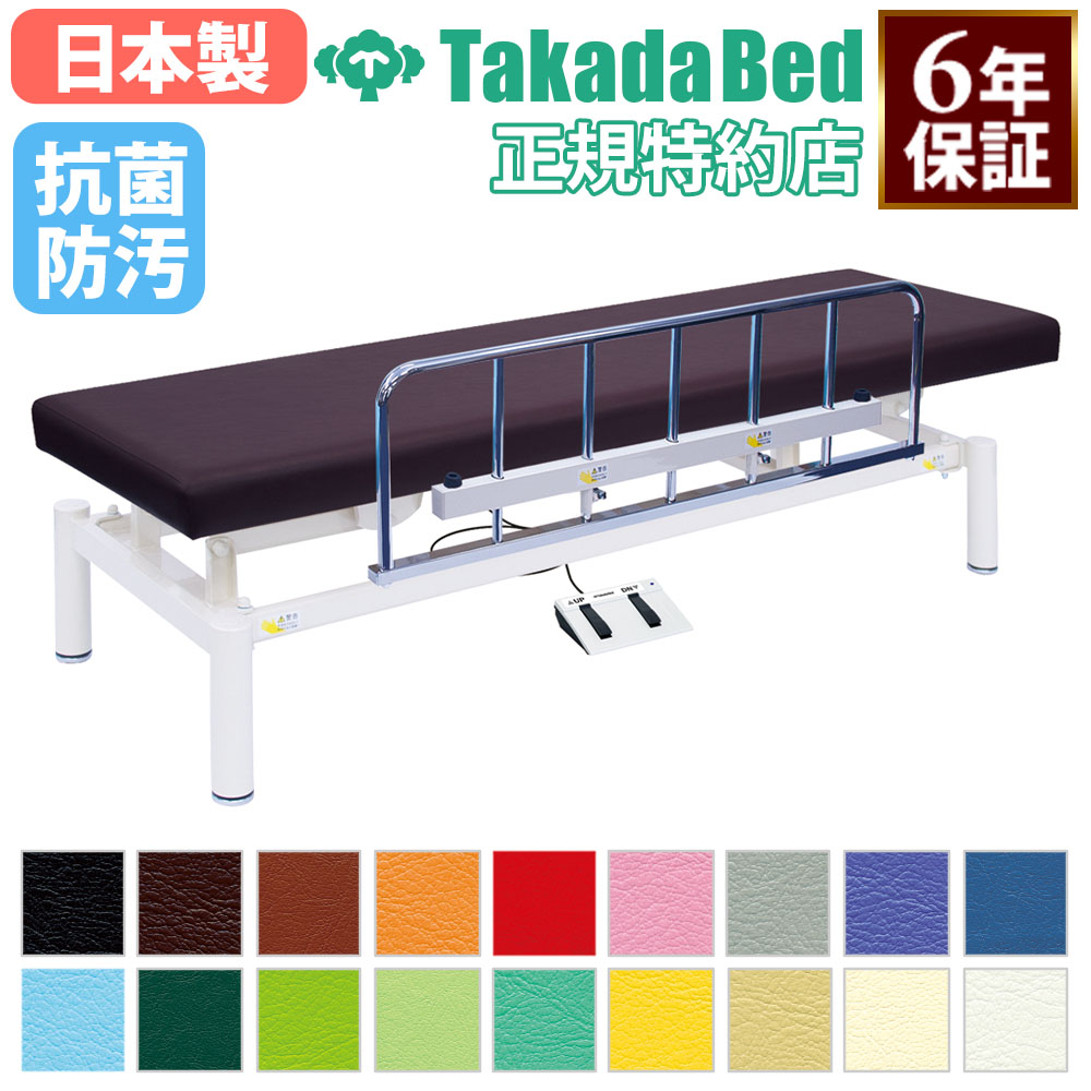 【法人限定】 【搬入設置】 マッサージベッド 高田ベッド 電動昇降 診察台 介護ベッド 施術ベッド 病院 クリニック 有孔 無孔 高さ調整 レザー 日本製 TB-1672