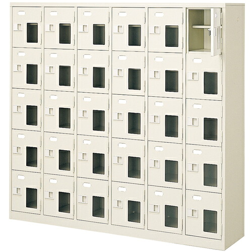 【最大1万円ｸｰﾎﾟﾝ4/14-17】 【法人限定】シューズボックス 30人用 6列5段 ロッカー シューズロッカー シューズラック 靴箱 靴入 下駄箱 スチールロッカー 収納 会社 オフィス BST6-5HMX(N)