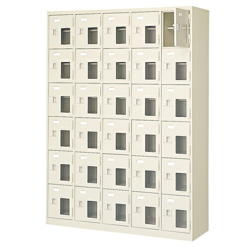 【最大1万円ｸｰﾎﾟﾝ4/14-17】 【法人限定】シューズボックス 30人用 5列6段 ロッカー シューズロッカー シューズラック 靴箱 靴入 下駄箱 スチールロッカー 収納 会社 オフィス BST5-6HMX(N)