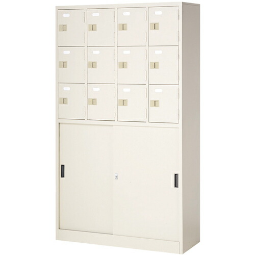 【P5倍5/5 13-15時\u0026最大1万円ｸｰﾎﾟﾝ5/5】 【法人限定】コンビ書庫 12人用 ロッカー 書庫 スチールロッカー キャビネット 備品庫 収納 会社 学校 教室 病院 事務所 書類保管 スチール 頑丈 BER-H412H(N) LOOKIT オフィス家具 インテリア