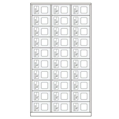 【SS制限事項P5倍6/5 13-15時\u0026最大限度1万円ｸｰﾎﾟﾝ6/4-10】 【法人制限事項】 コインロッカー 30人用 シューズロッカー 3列10段 一般受け サボ箱 シューズボックス席 ロッカー 目ぼしい品入れ 目ぼしい品ロッカー BCR-30310N LOOKIT 事務室調度品 室内装飾