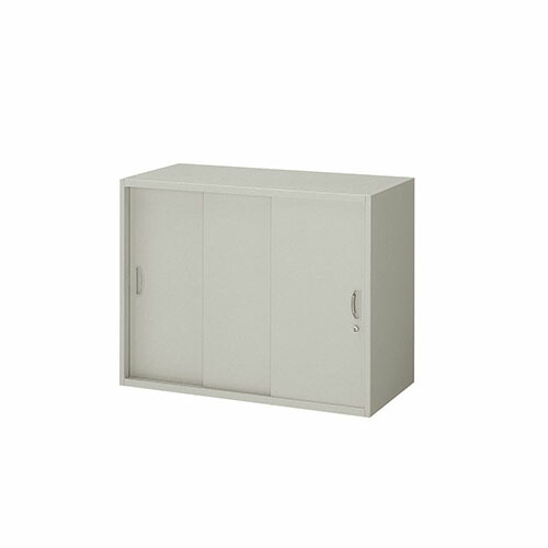 【最大1万円ｸｰﾎﾟﾝ4/14-17】 引戸書庫 幅899×奥行400×高さ700mm 収納庫 保管庫 スチール書庫 引違い書庫 キャビネット オフィス収納 本棚 書棚 ファイル 引き戸 鍵付き 収納 NWS-0907H3-AW LOOKIT オフィス家具 インテリア
