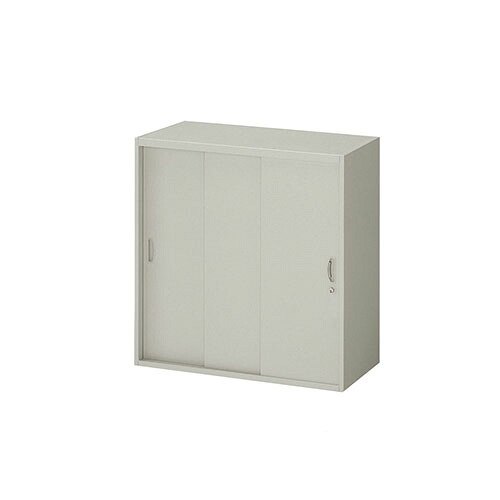 【最大1万円ｸｰﾎﾟﾝ4/4-9】 引戸書庫 幅899×奥行450×高さ900mm 収納庫 保管庫 スチール書庫 引違い書庫 キャビネット オフィス収納 本棚 書棚 ファイル 引き戸 鍵付き 収納 NW-0909H3-AW LOOKIT オフィス家具 インテリア