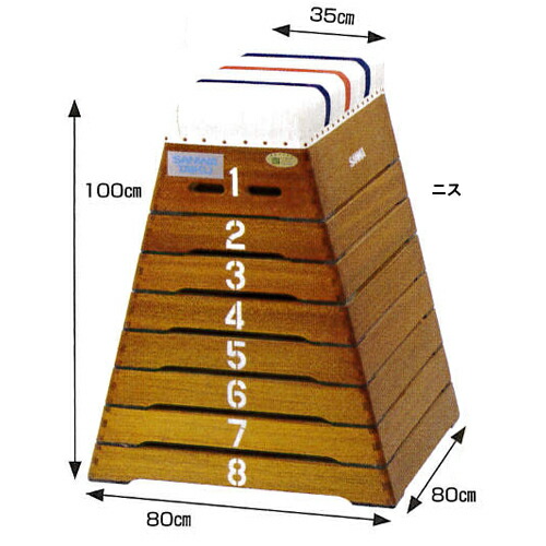 商舗 跳び箱 8段 飛び箱 小学校 体育館 授業 S-4063-4067 kmstraps.com