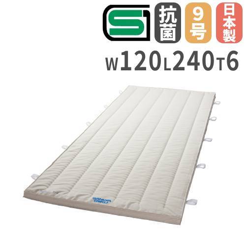 【最大1万円ｸｰﾎﾟﾝ4/4-9】 体操マット 6cm厚 9号帆布 抗菌 120×240×6cm SGマーク付 運動マット 体育マット ミラスポンジ コンビマット 跳び箱 学校 体育 マット運動 鉄棒 日本製 S-9746 LOOKIT オフィス家具 インテリア