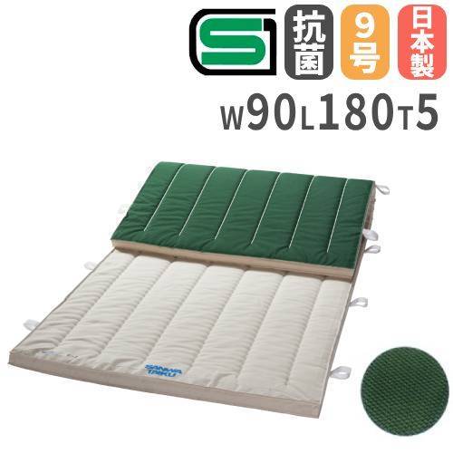 【最大1万円ｸｰﾎﾟﾝ4/4-9】 体操マット 5cm厚 9号帆布 抗菌 すべり止め付 90×180×5cm SGマーク付 運動マット 体育マット ミラスポンジ コンビマット 跳び箱 学校 体育 鉄棒 日本製 S-9760 LOOKIT オフィス家具 インテリア