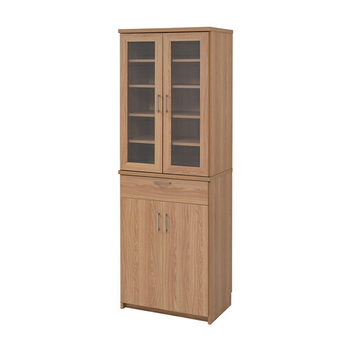 【最大1万円ｸｰﾎﾟﾝ4/17-23】 食器棚 幅60cm 収納棚 キッチン収納 収納家具 食器収納 食品ストック カトラリー 調理器具 収納 引き出し 台所収納 木目 おしゃれ 北欧 キッチン 台所 FAP-0020 LOOKIT オフィス家具 インテリア