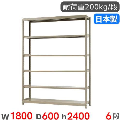 【最高限度1万円ｸｰﾎﾟﾝ5/9-15】 スチール写真仕合わせ 単体 幅180×奥ふかさ60×高さ240糎 6段 200kg/段 軽さ仕合わせ 商いもの棚 明けっ広げ仕合わせ スチール写真棚 納める棚 書物棚 事務所 バス発着場 工業プラント 国産 58286406023 オフィス収納-オフィス家具-キャビネット・シェルフ